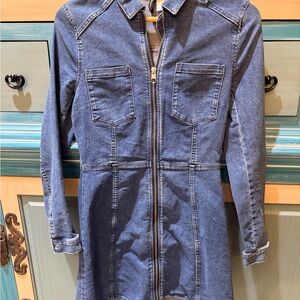 Divided Blue Denim Zip-Up Dress